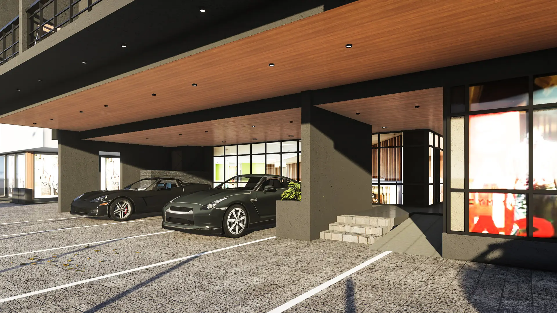 Ramp for accessibility design for this eco-friendly and sustainable apartment design