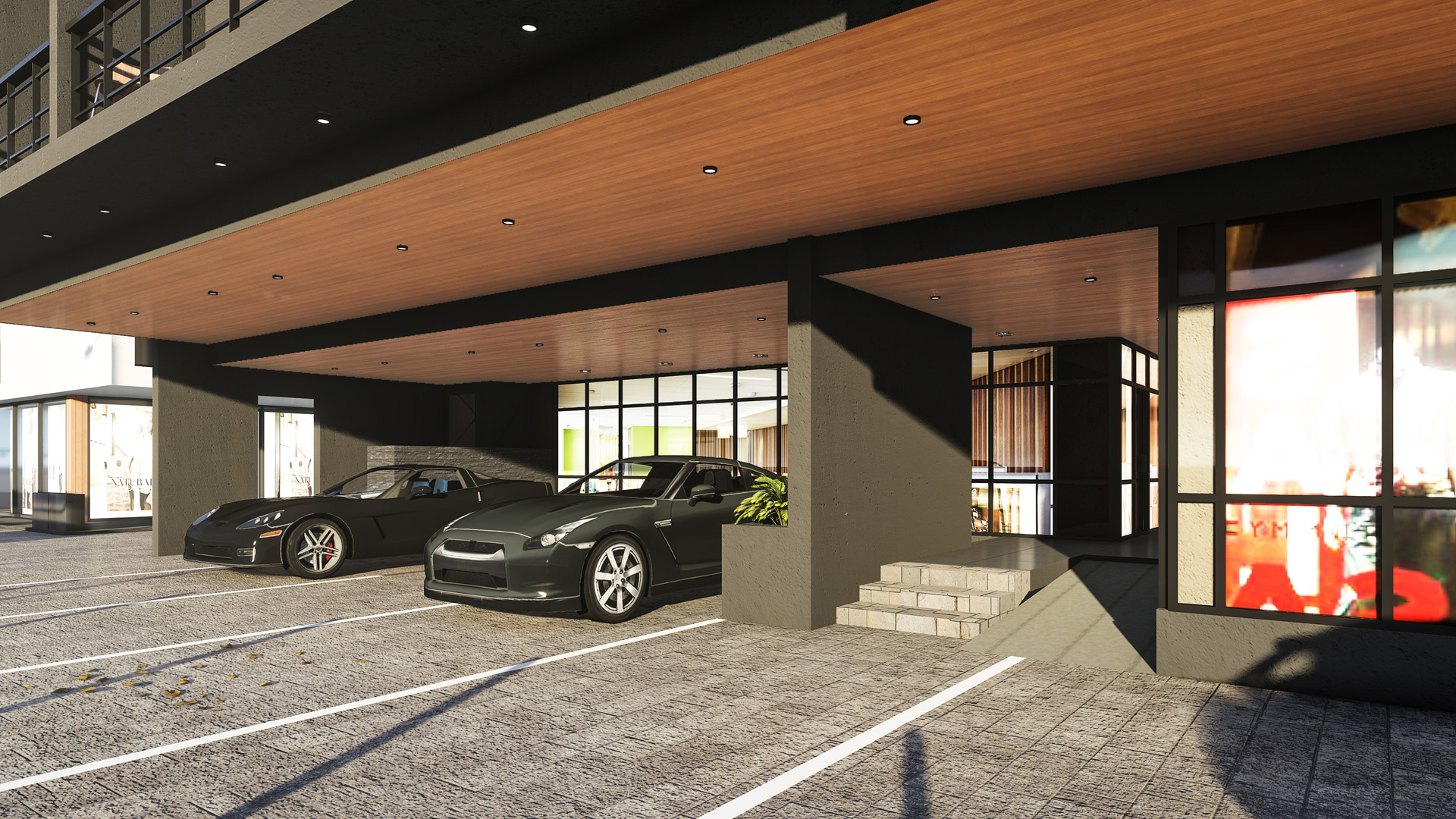 Ramp for accessibility design for this eco-friendly and sustainable apartment design