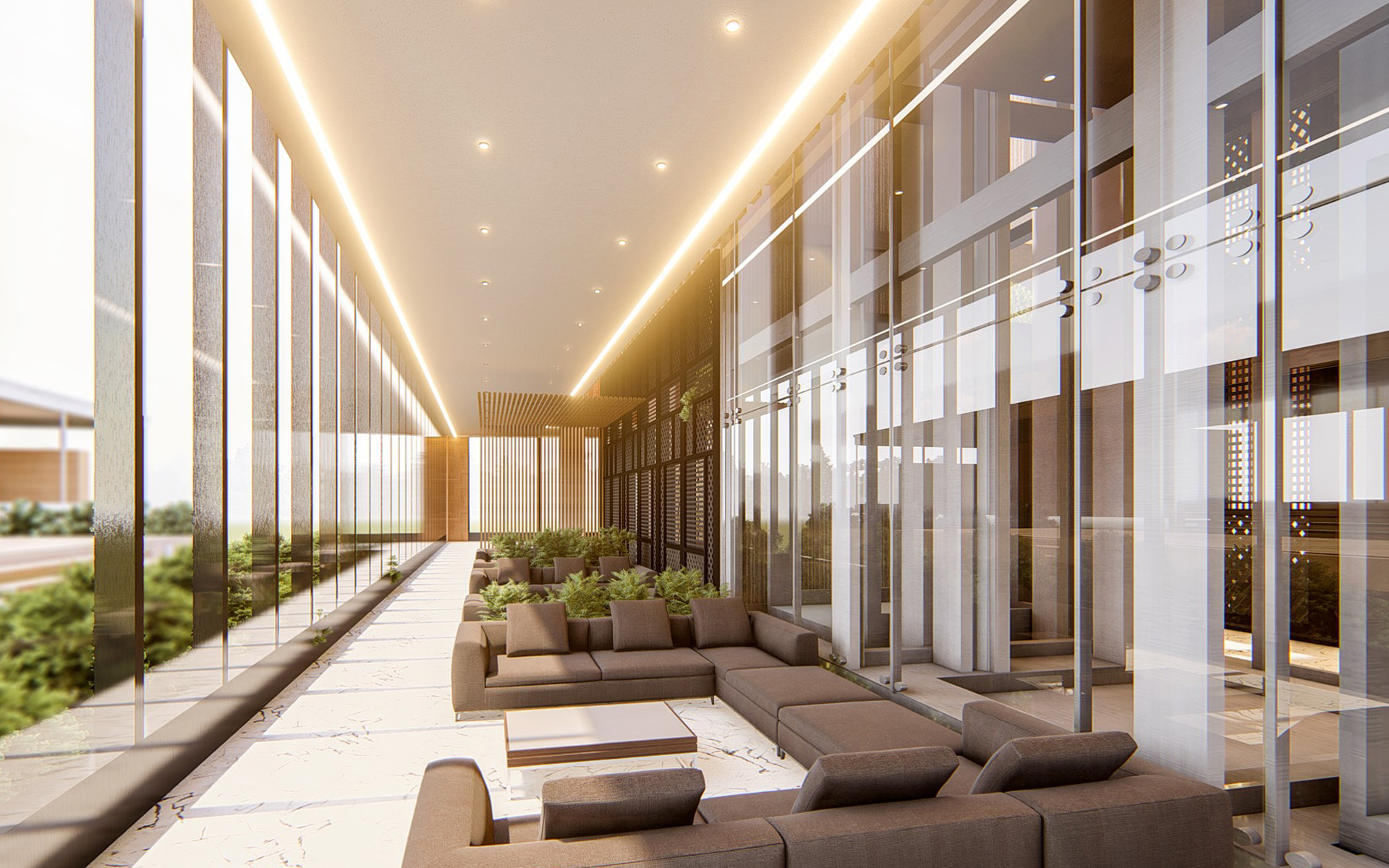 Hotel waiting lounge as proposed by best meta-modern Fulgar Architects Philippines