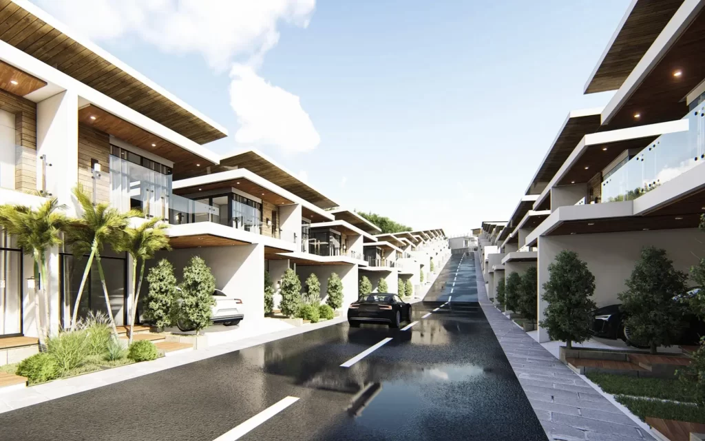 Ternate Coast Residences row of premium residential units with bigger spaces and more rooms.