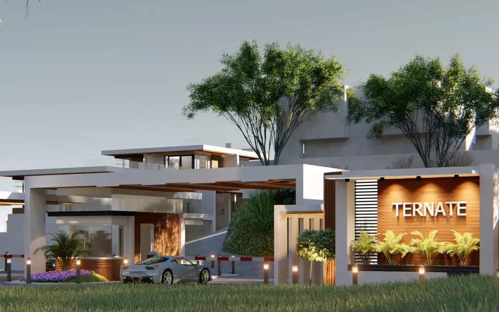 Ternate Coast Residences subdivision gate design and frontage.