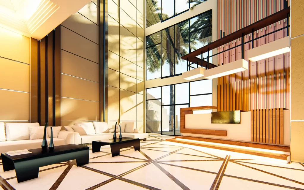 Ternate Seafront Hotel lobby design by best meta-modern Fulgar Architects Philippines