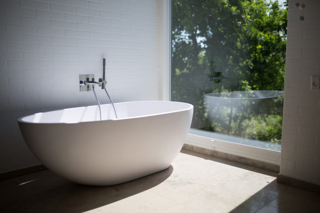 The stand alone bathtub is a growing feature for wellness.