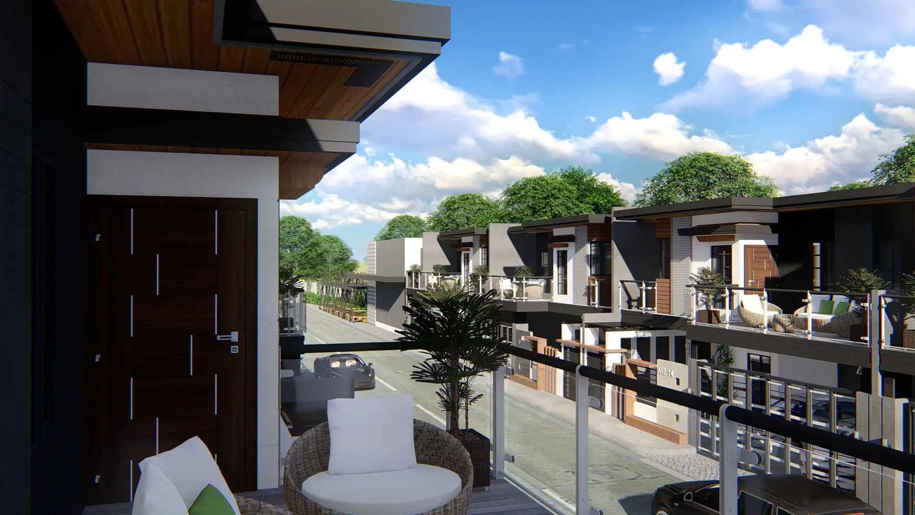 Residential Row of Roccan Estates in Imus City Cavite by Fulgar Architects as Best Modern Architecture Premium Townhouse Design Philippines