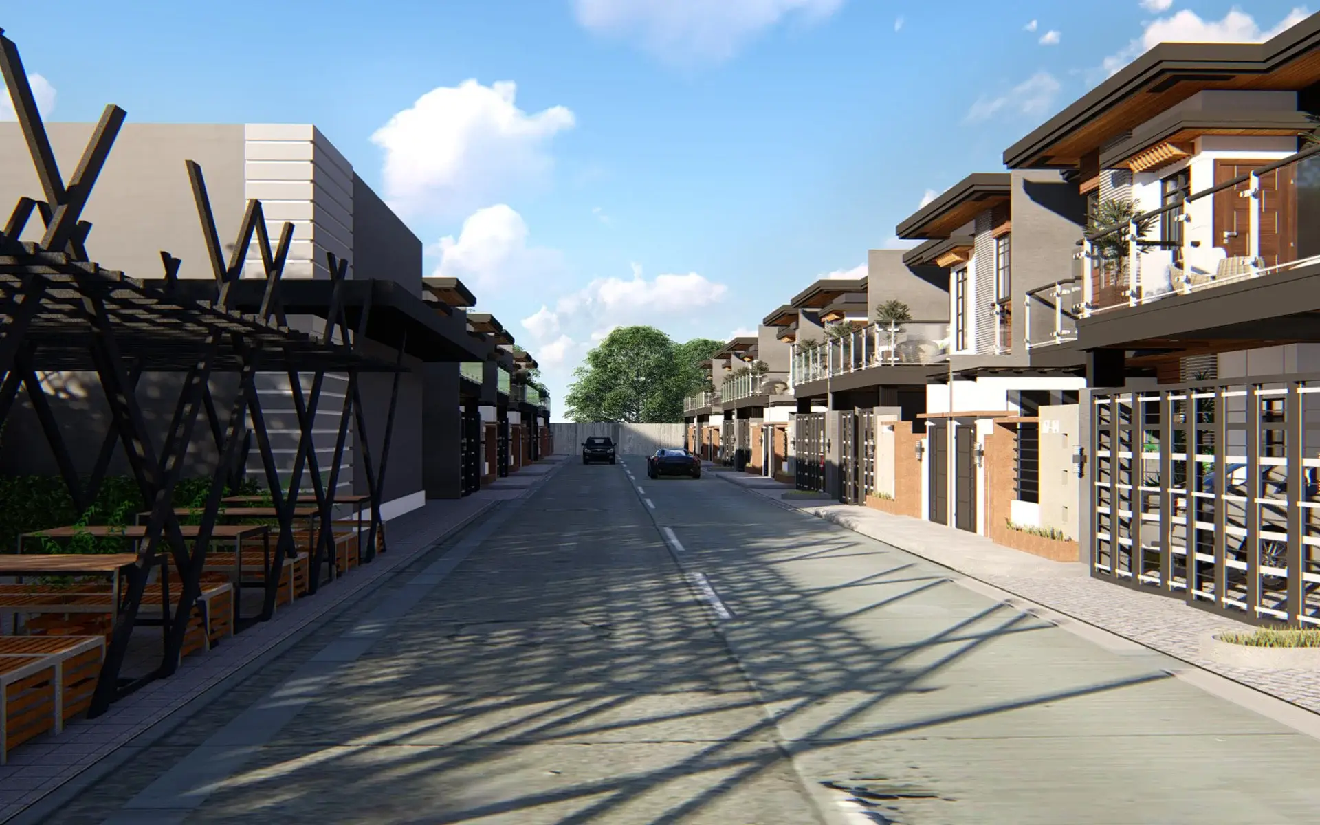 Two-story premium residences in a gated and private subdivision development project by Fulgar Architects.