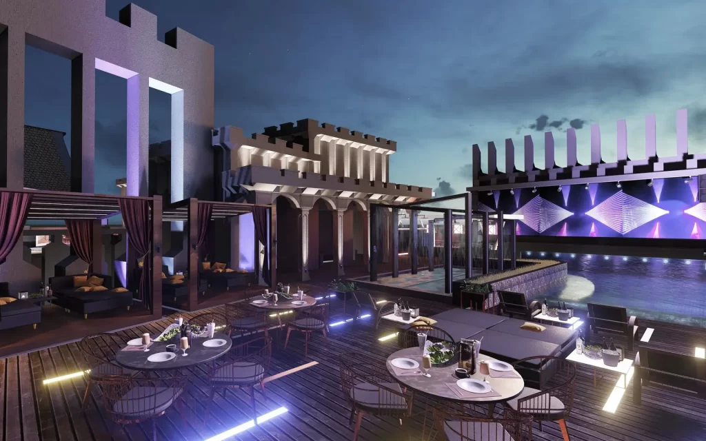 Best Hotel Design Concept in Angeles City, Philippines with Party Pools, Shower Tunnels, Music Booths, Wet Bars, and Lounges.