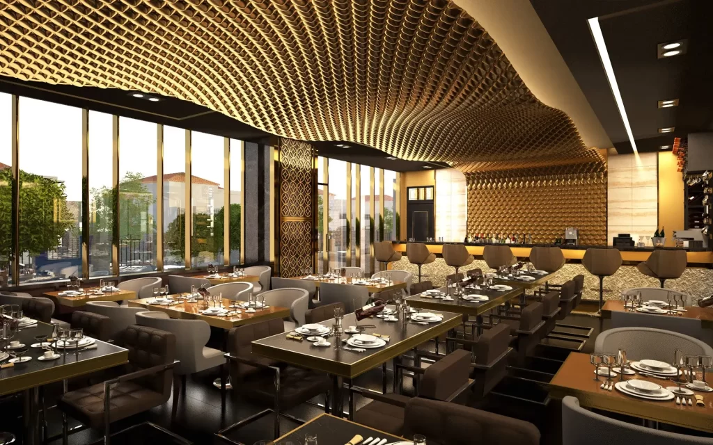 Best Hotel Design Concept in Angeles City, Philippines featuring the luxurious Serpent Inspired Restaurant in a Fusion of Medieval and Modern Design Theme.