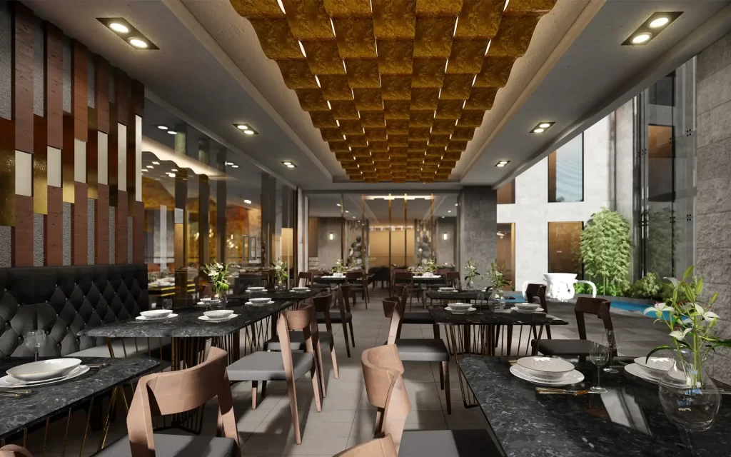 Best Hotel Design Concept in Angeles City, Philippines in a Fusion of Medieval and Modern Design Theme with Al Fresco Fine Dining Areas.