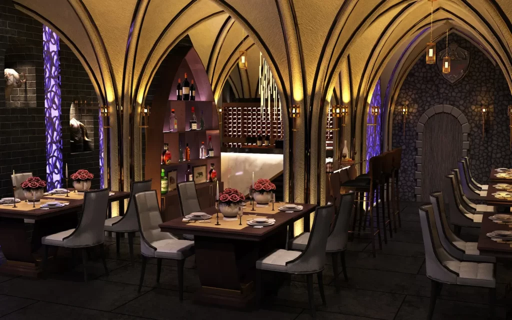 Best Hotel Design Concept in Angeles City, Philippines in a Fusion of Medieval and Modern Design Theme featuring Wine Cellar, Whiskey and Cigar Bar.