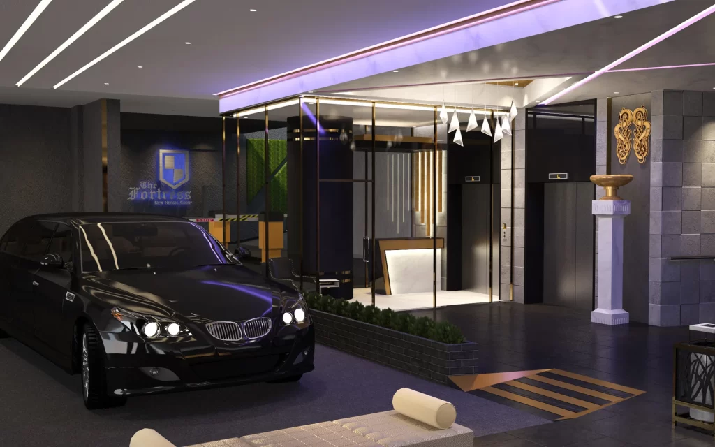 VIP Entrances with Secure Basement Parking Spaces.