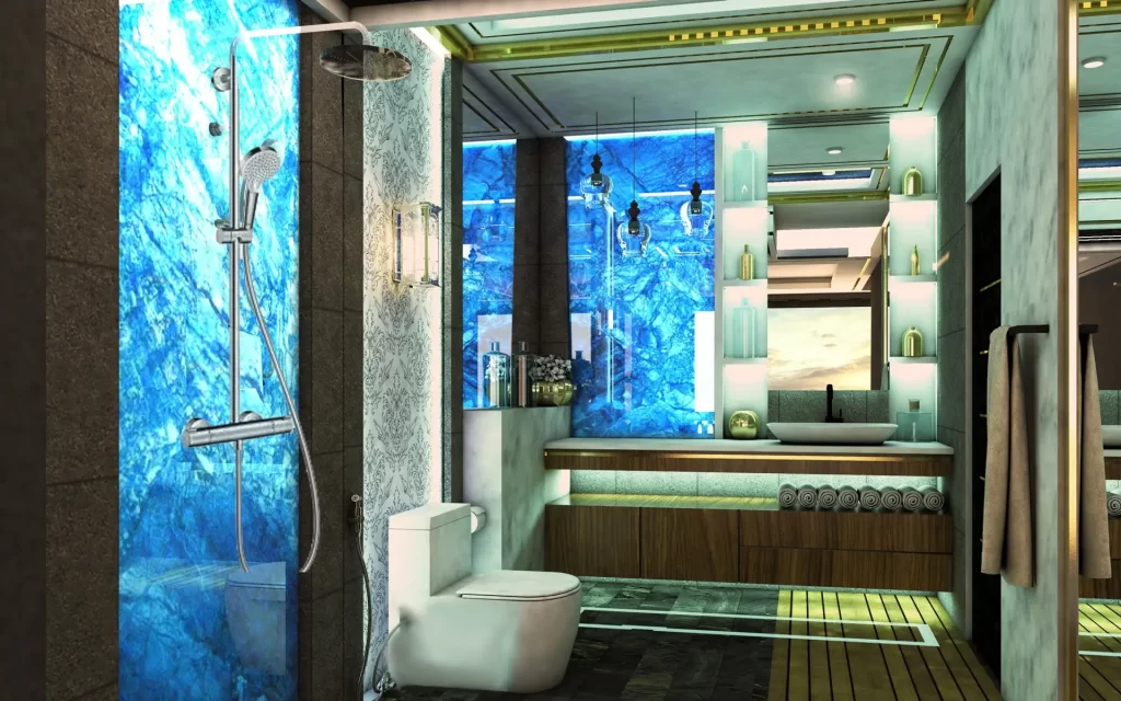 Luxurious and spacious bathroom and toilet medieval theme for The Fortress Subic