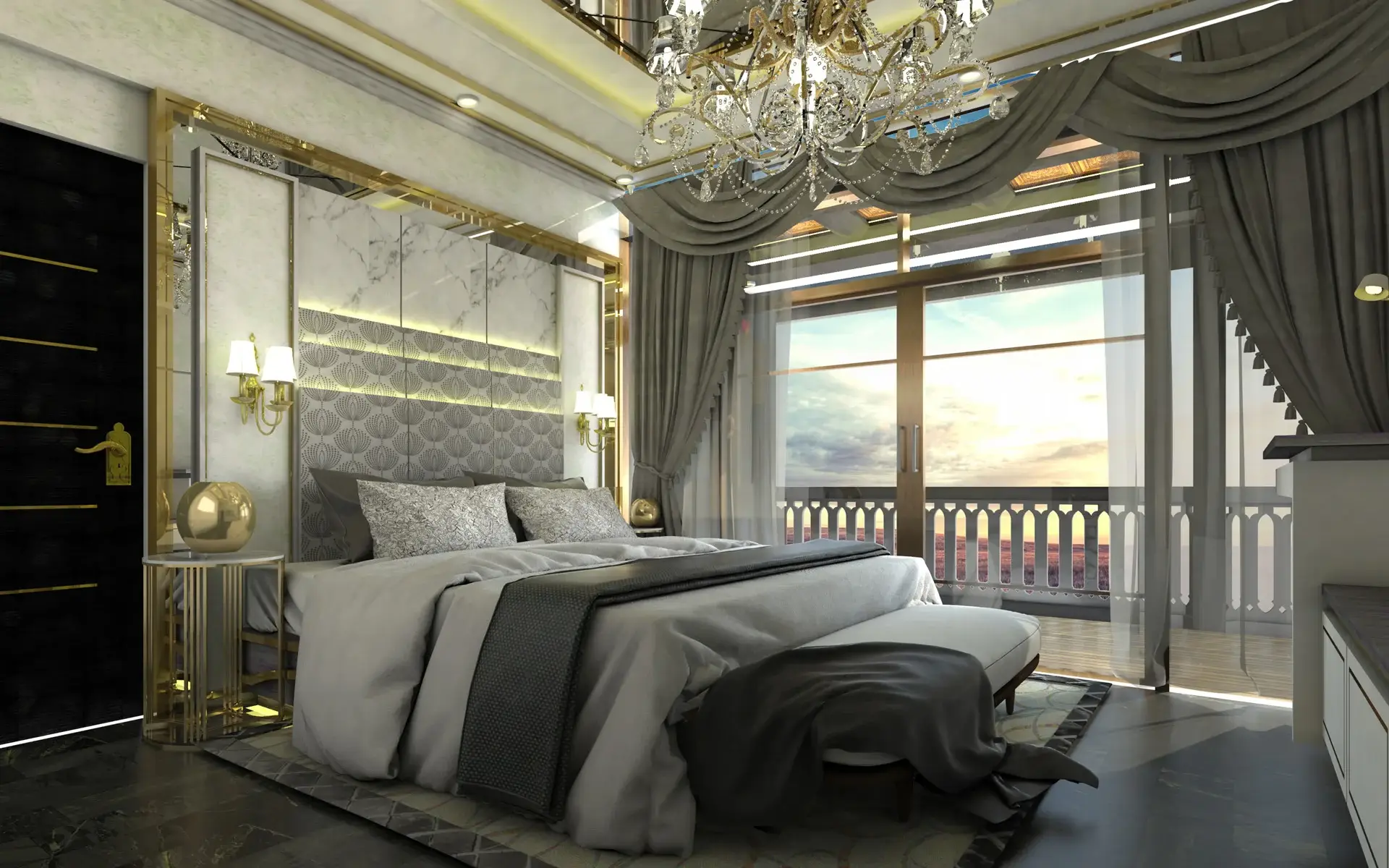 Proposed premier suite bedroom theme for the medieval and modern hotel design for The Fortress Subic
