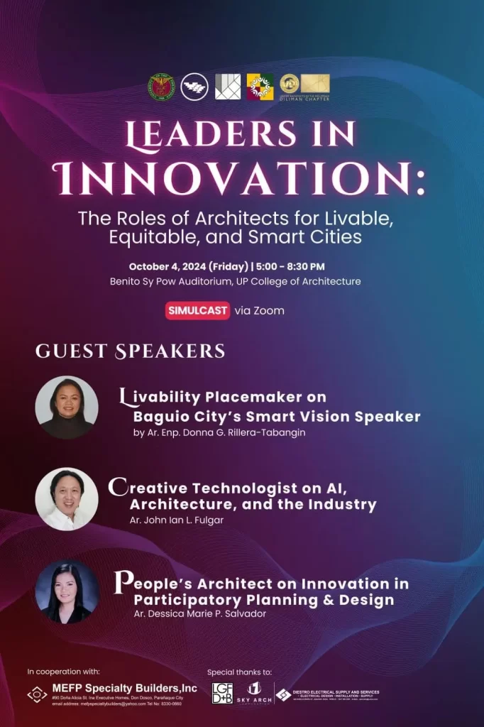 UP Architecture - Leaders in Innovation The Roles of Architects for Livable, Equitable, and Smart Cities