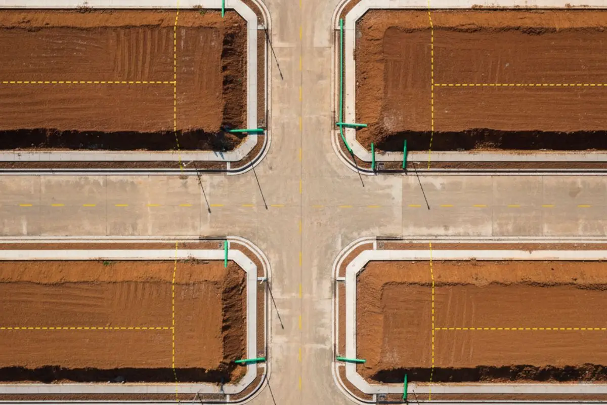Infrastructure layout demonstrating how early architectural decisions and land value are linked through spatial restraint