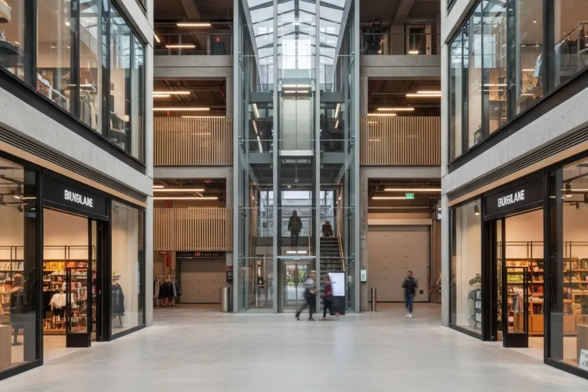 Podium-level organization showing design decisions in mixed-use developments that support flexibility and efficiency