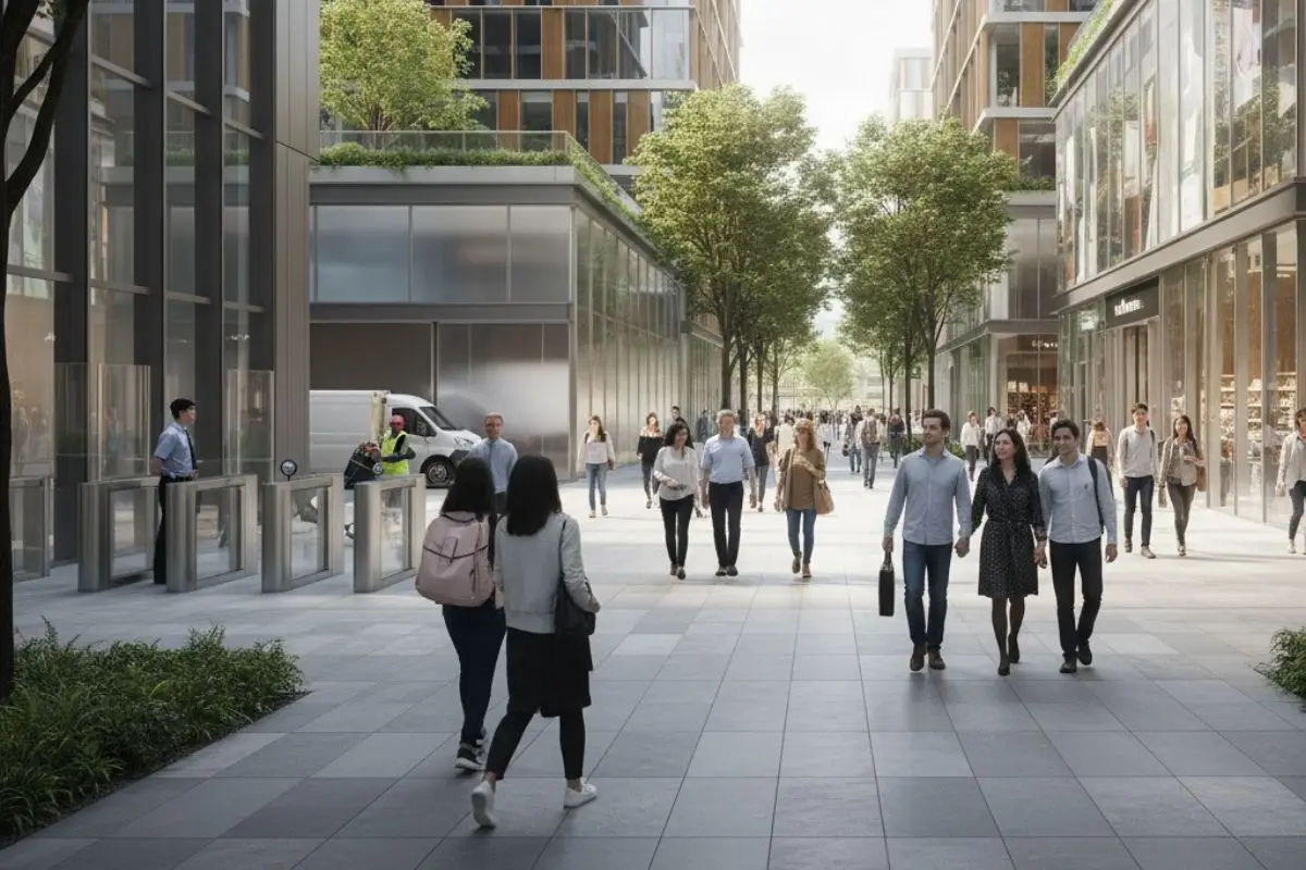 Everyday operations in a mixed-use building shaped by clear design decisions in mixed-use developments