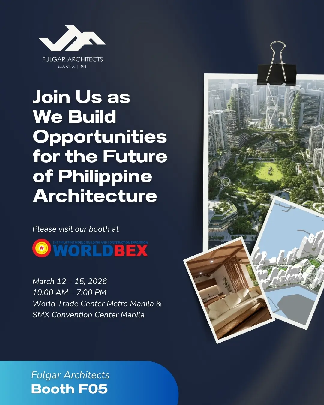 Building the Future Together: Connect with Fulgar Architects at WORLDBEX 2026