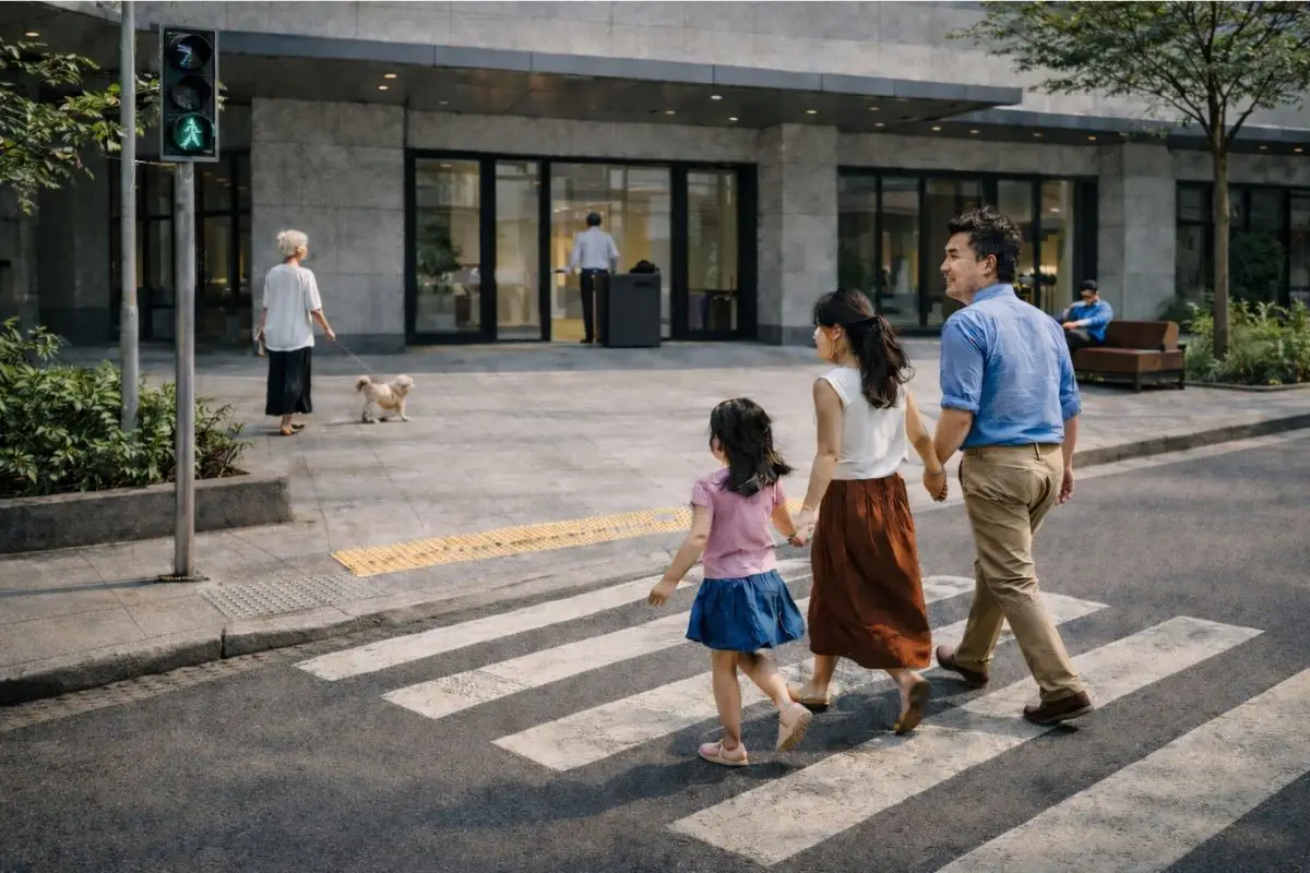 Street-level commercial frontage without people showing how architecture shapes commercial value in the Philippines through visibility and access