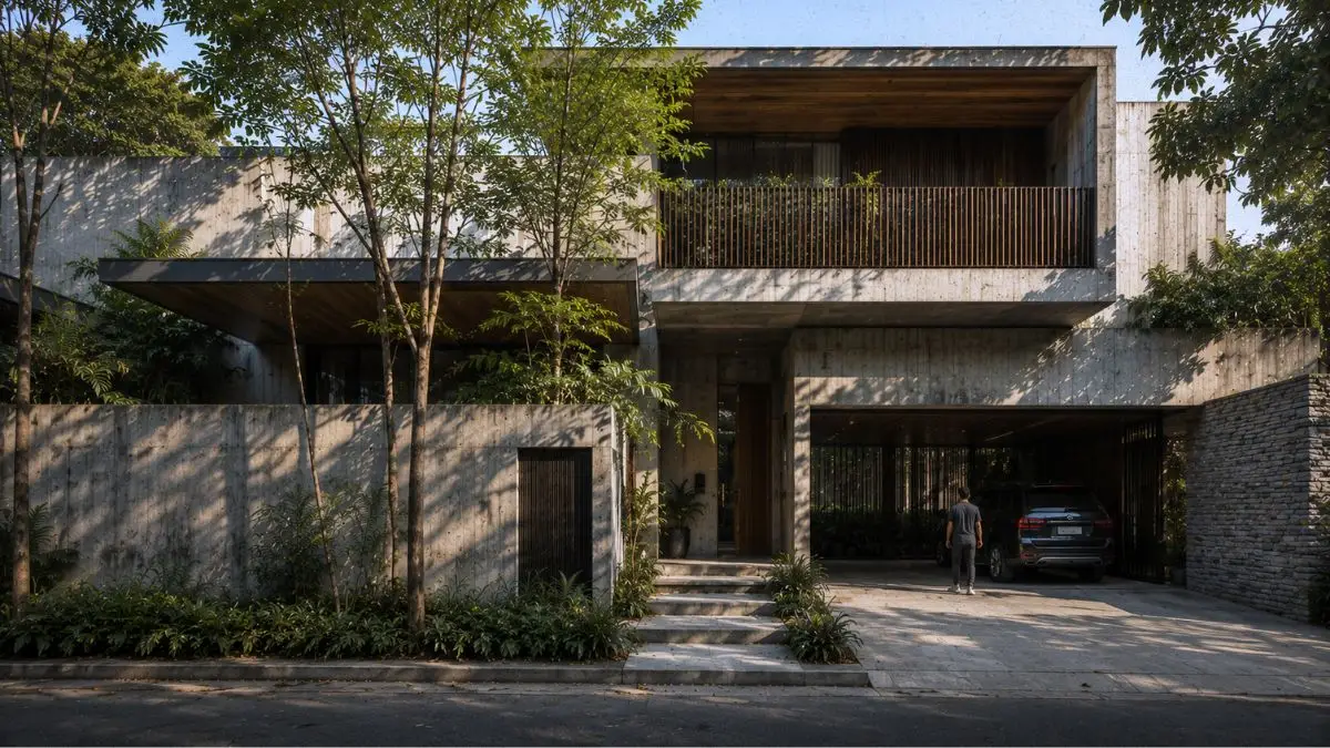 Modern Brutalist Residences and the Use of Texture and Shadow